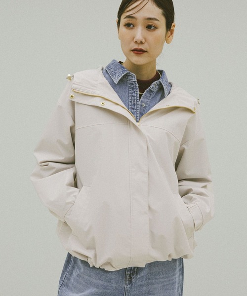 GLOBAL WORK（グローバルワーク）の「防風多機能マウンテンパーカー/580992（マウンテンパーカー・レディース・アイボリー/ブラック/オリーブ系3/ベージュ・MEDIUM/LARGE）」の20枚目の写真