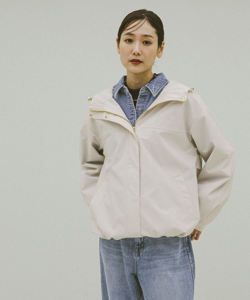 GLOBAL WORK（グローバルワーク）の「防風多機能マウンテンパーカー/580992（マウンテンパーカー・レディース・アイボリー/ブラック/オリーブ系3/ベージュ・MEDIUM/LARGE）」の19枚目の写真