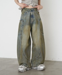 RAY CASSIN | 【2サイズ展開 / ウエスト調節可】デザイン切替デニム(デニムパンツ)