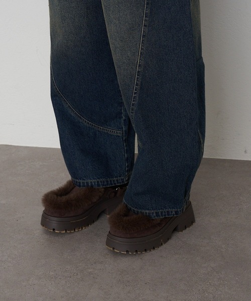 RAY CASSIN（レイカズン）の「デザイン切替デニム（デニムパンツ・レディース・ブルー/ネイビー/ブラック・S/M）」の22枚目の写真