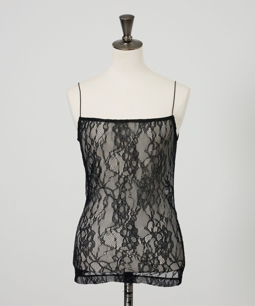 Chaos（カオス）の「Chaos(カオス)/ ◇Dhruv Kapoor◇レースキャミソール（キャミソール・レディース・ブラック/ブラウン・FREE）」の2枚目の写真