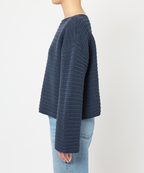 BABYLONE(バビロン)の「エフォートレスリブニット(ニット/セーター・レディース・ライトベージュ/ネイビー・フリー)」の12枚目の写真