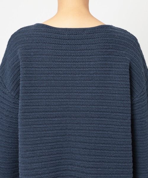 BABYLONE(バビロン)の「エフォートレスリブニット(ニット/セーター・レディース・ライトベージュ/ネイビー・フリー)」の14枚目の写真