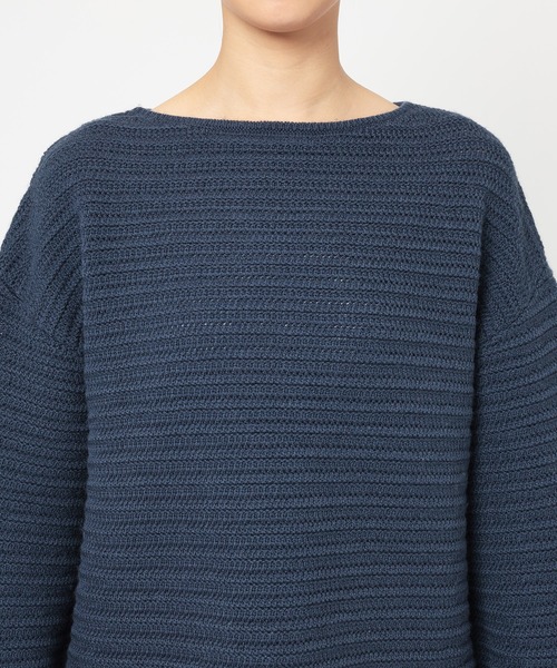 BABYLONE(バビロン)の「エフォートレスリブニット(ニット/セーター・レディース・ライトベージュ/ネイビー・フリー)」の15枚目の写真