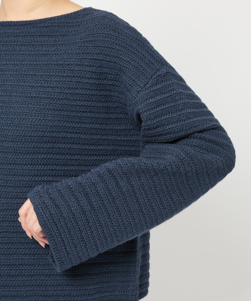 BABYLONE(バビロン)の「エフォートレスリブニット(ニット/セーター・レディース・ライトベージュ/ネイビー・フリー)」の16枚目の写真