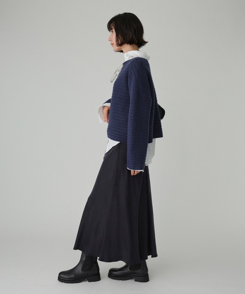 BABYLONE(バビロン)の「エフォートレスリブニット(ニット/セーター・レディース・ライトベージュ/ネイビー・フリー)」の9枚目の写真