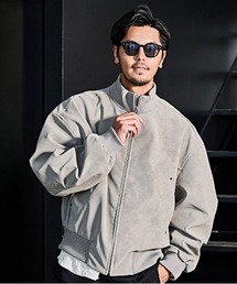 CavariA（キャバリア）の「『CavariA/キャバリア』ポリエステルスウェードスタンドブルゾン（ブルゾン）」