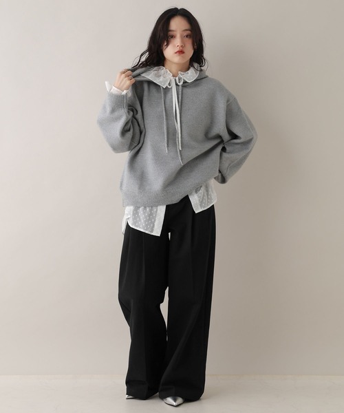 RAGEBLUE(レイジブルー)の「ダブルタックチノワイドパンツ(チノパンツ・レディース・ベージュ/ブラック・FREE)」の4枚目の写真