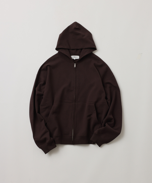 UNFOLLOW（アンフォロー）の「【FOLL / フォル】double twisted sweat zip hoodie（パーカー・メンズ・ネイビー/ブラウン・3/2）」の2枚目の写真