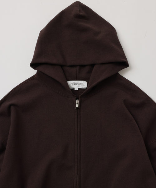 UNFOLLOW（アンフォロー）の「【FOLL / フォル】double twisted sweat zip hoodie（パーカー・メンズ・ネイビー/ブラウン・3/2）」の3枚目の写真