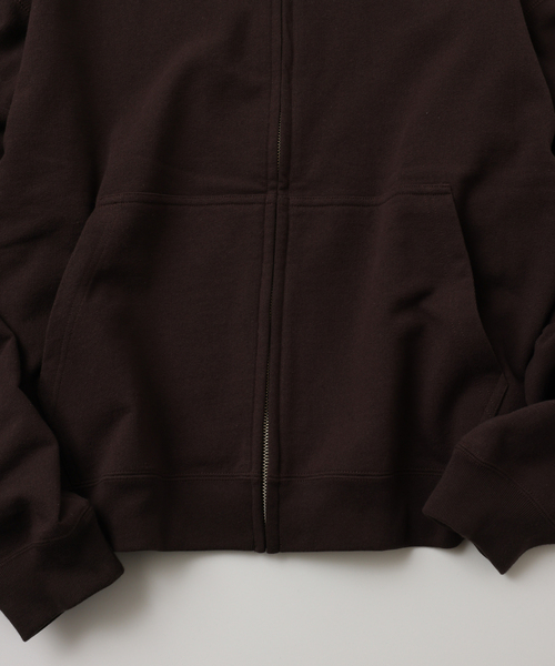 UNFOLLOW（アンフォロー）の「【FOLL / フォル】double twisted sweat zip hoodie（パーカー・メンズ・ネイビー/ブラウン・3/2）」の4枚目の写真