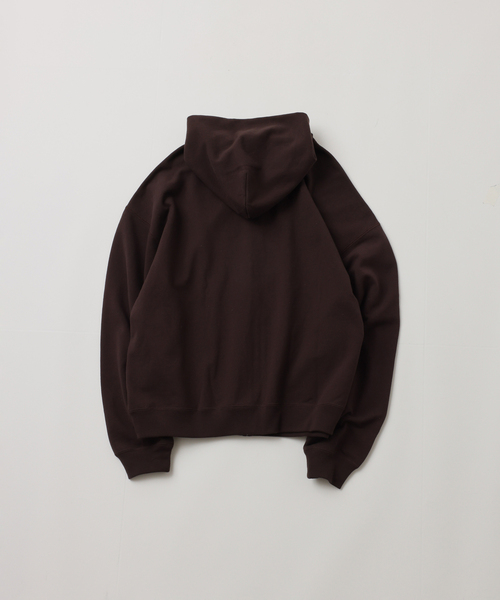 UNFOLLOW（アンフォロー）の「【FOLL / フォル】double twisted sweat zip hoodie（パーカー・メンズ・ネイビー/ブラウン・3/2）」の6枚目の写真