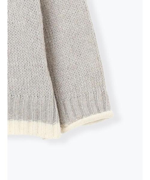 Samansa Mos2（サマンサ モスモス）の「ラウンド切替ステッチ前後2WAYニット（カーディガン/ボレロ・レディース・オフホワイト/チャコールグレー/ベージュ・F）」の21枚目の写真