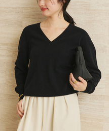 plage | W/CAS Vネックプルオーバー(ニット/セーター)