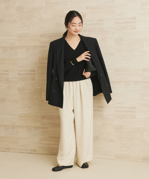 セール】W/CAS Vネックプルオーバー（ニット/セーター）｜Plage