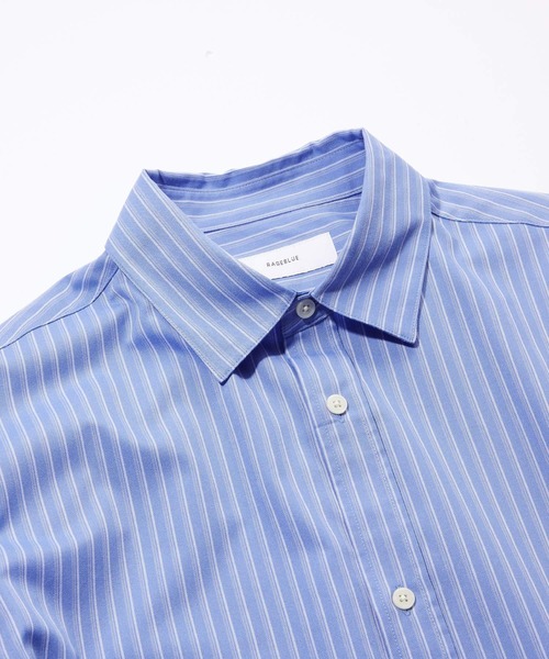 RAGEBLUE（レイジブルー）の「【Easy Care】Regular Collar Stripe Shirt/TRブロードストライプシャツ（シャツ/ブラウス・メンズ・ライトブルー/ブルー/ホワイト系その他・MEDIUM/LARGE）」の5枚目の写真