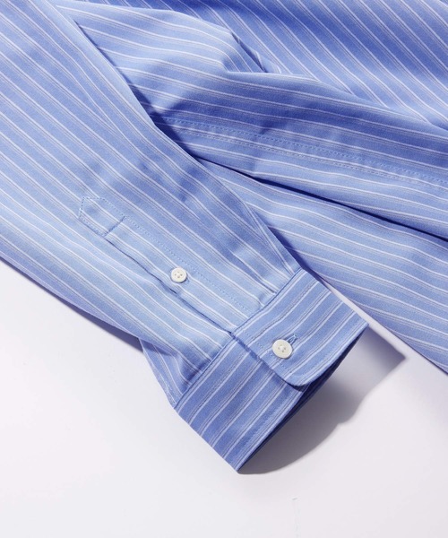 RAGEBLUE（レイジブルー）の「【Easy Care】Regular Collar Stripe Shirt/TRブロードストライプシャツ（シャツ/ブラウス・メンズ・ライトブルー/ブルー/ホワイト系その他・MEDIUM/LARGE）」の8枚目の写真