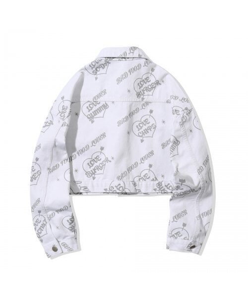 MAINBOOTH(メインブース)の「Love JF Crop Jacket(WHITE)(デニムジャケット・レディース・その他・ONE SIZE)」の4枚目の写真