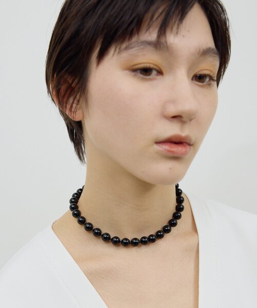 GALLARDAGALANTE（ガリャルダガランテ）の「【Lemme.×2.718】ジェムストーンネックレス（ネックレス・レディース・ブラック/イエロー・FREE）」の2枚目の写真