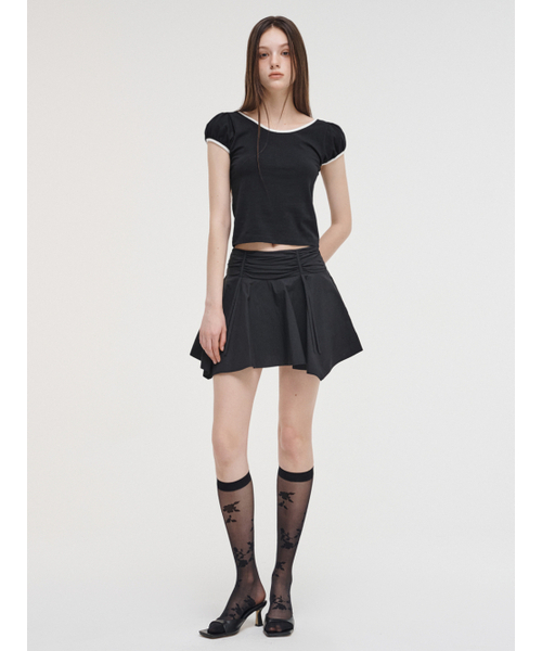 ETMON(エトモン)の「Back Ribbon T-Shirt Black(スカート・レディース・その他・FREE)」の3枚目の写真