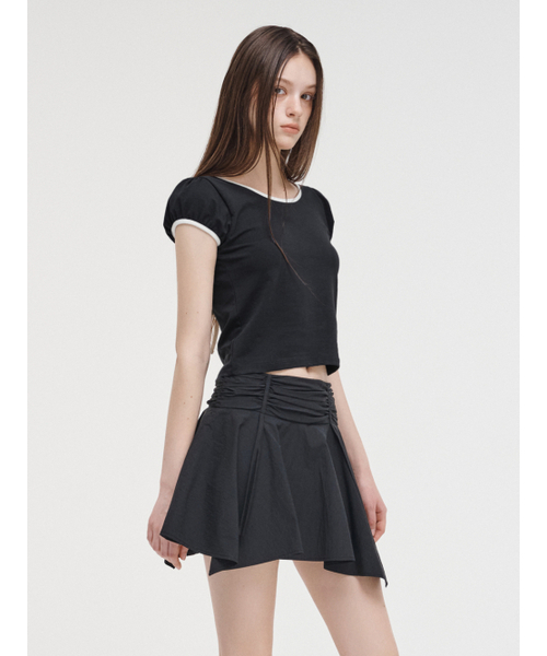 ETMON(エトモン)の「Back Ribbon T-Shirt Black(スカート・レディース・その他・FREE)」の4枚目の写真
