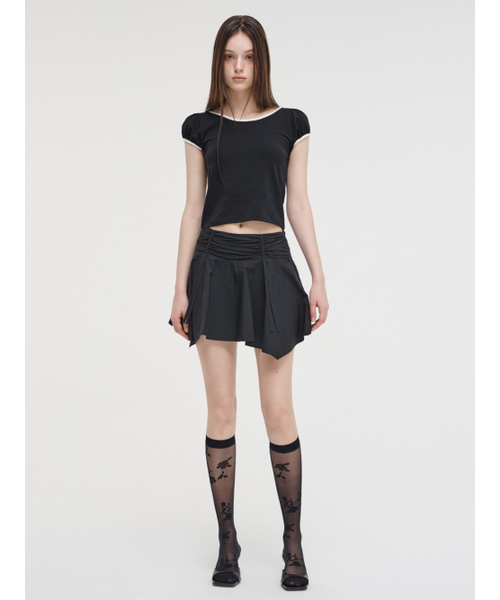 ETMON(エトモン)の「Back Ribbon T-Shirt Black(スカート・レディース・その他・FREE)」の5枚目の写真