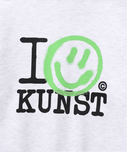 ISTKUNST(イストクンスト)の「I SMILEY KUNST CROP HOOD ZIP UP_LIGHT GREY(IK2FSMM483A)(パーカー・レディース・ライトグレー・M/S)」の6枚目の写真