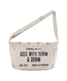 MAGOODGAN（メックウッドガン）の「バケット9112キャンバスヴィンテージクリームクロスバッグ（メッセンジャーバッグ）」