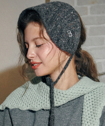 BELLOL（ベロエル）の「Flower knit earmuff GRAY（バンダナ/スカーフ）」