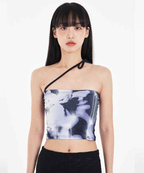 ASSAY(アッセイ)の「STRING TUBE TOP DUSTY FLOWER (BLUE)(Tシャツ/カットソー・レディース・その他・FREE)」の2枚目の写真