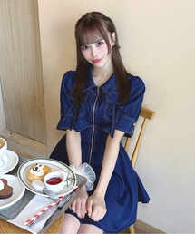 one way（ワンウェイ）の「レイヤードフロントジップワンピース（ワンピース）」