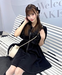 one way（ワンウェイ）の「レイヤードフロントジップワンピース（ワンピース）」