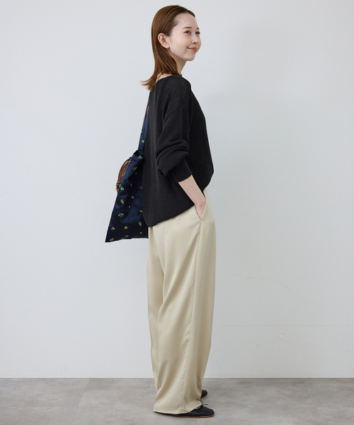 SLOBE IENA(スローブイエナ)の「《追加》リネン混畦ニット(ニット/セーター・レディース・ホワイト/ピンク/ブラック/サックスブルー・FREE)」の14枚目の写真