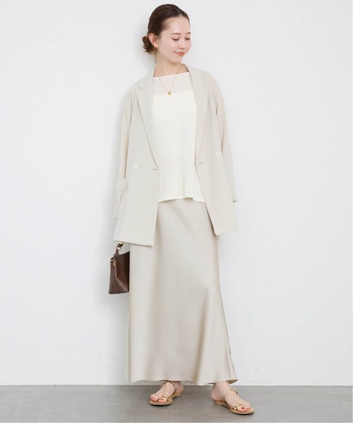 SLOBE IENA(スローブイエナ)の「《追加》リネン混畦ニット(ニット/セーター・レディース・ホワイト/ピンク/ブラック/サックスブルー・FREE)」の11枚目の写真