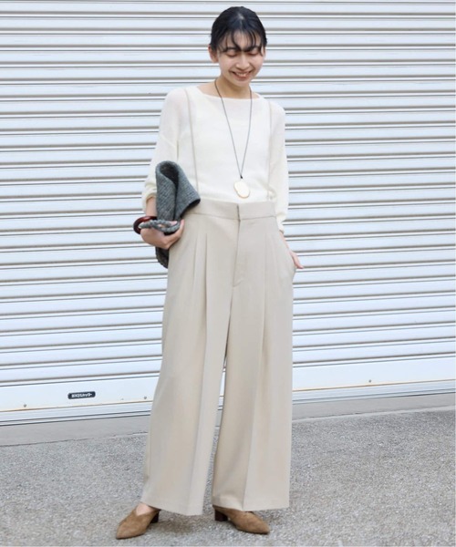 SLOBE IENA(スローブイエナ)の「《追加》リネン混畦ニット(ニット/セーター・レディース・ホワイト/ピンク/ブラック/サックスブルー・FREE)」の15枚目の写真