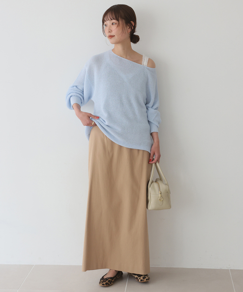 SLOBE IENA(スローブイエナ)の「《追加》リネン混畦ニット(ニット/セーター・レディース・ホワイト/ピンク/ブラック/サックスブルー・FREE)」の20枚目の写真