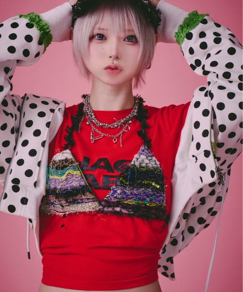 GALFY(ガルフィー)の「『GALFY/ガルフィー』ポップポップI LOVE GALパーカー【Z】(パーカー・レディース・ホワイト/ブラック・FREE)」の9枚目の写真