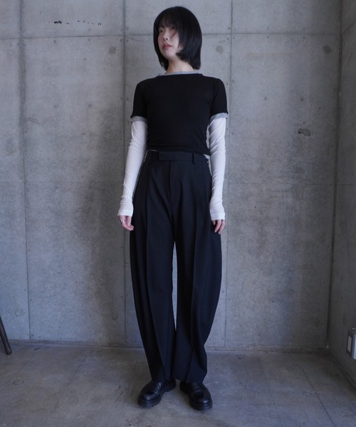 G.V.G.V.(ジーヴィージーヴィー)の「LAYERED L/S TOP(Tシャツ/カットソー・レディース・ブラウン/ブラック・ONE SIZE)」の14枚目の写真