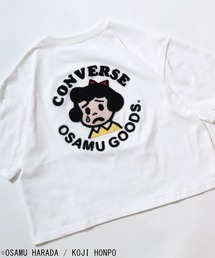 OSAMU GOODS | CONVERSE White×OSAMU GOODSコラボ イラストキャラクタープリント＆サガラ刺繍 半袖Tシャツ/ワイドシルエット（全5柄）(Tシャツ/カットソー)