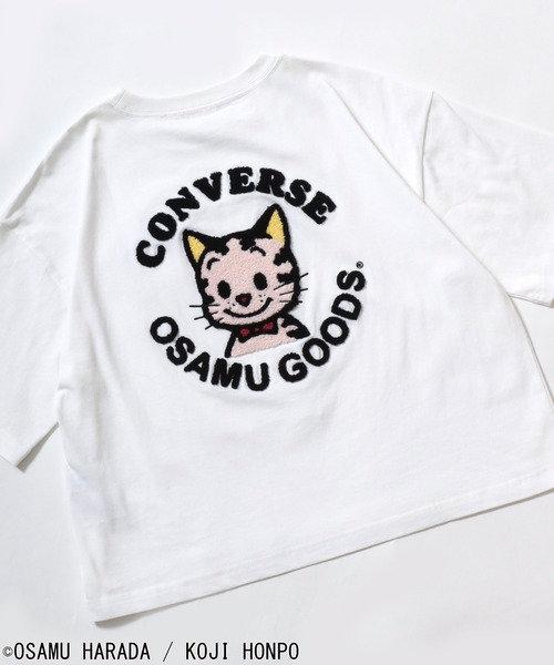 OSAMU GOODS(オサムグッズ)の「CONVERSE White×OSAMU GOODSコラボ イラストキャラクタープリント&サガラ刺繍 半袖Tシャツ/ワイドシルエット(全5柄)(Tシャツ/カットソー・レディース・ブルー系その他3/ホワイト系その他/ホワイト/ブルー系その他2/ブラック系その他2/ブラック/ブラック系その他4/ホワイト系その他3/ホワイト系その他4/ブラック系その他3/ホワイト系その他2/ブラック系その他/ブルー/ブルー系その他4・L/M)」の5枚目の写真