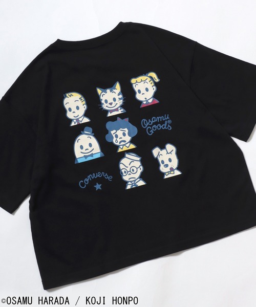 OSAMU GOODS(オサムグッズ)の「CONVERSE White×OSAMU GOODSコラボ イラストキャラクタープリント&サガラ刺繍 半袖Tシャツ/ワイドシルエット(全5柄)(Tシャツ/カットソー・レディース・ブルー系その他3/ホワイト系その他/ホワイト/ブルー系その他2/ブラック系その他2/ブラック/ブラック系その他4/ホワイト系その他3/ホワイト系その他4/ブラック系その他3/ホワイト系その他2/ブラック系その他/ブルー/ブルー系その他4・L/M)」の8枚目の写真