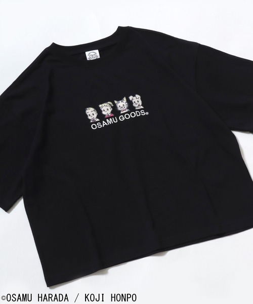 OSAMU GOODS(オサムグッズ)の「CONVERSE White×OSAMU GOODSコラボ イラストキャラクタープリント&サガラ刺繍 半袖Tシャツ/ワイドシルエット(全5柄)(Tシャツ/カットソー・レディース・ブルー系その他3/ホワイト系その他/ホワイト/ブルー系その他2/ブラック系その他2/ブラック/ブラック系その他4/ホワイト系その他3/ホワイト系その他4/ブラック系その他3/ホワイト系その他2/ブラック系その他/ブルー/ブルー系その他4・L/M)」の6枚目の写真
