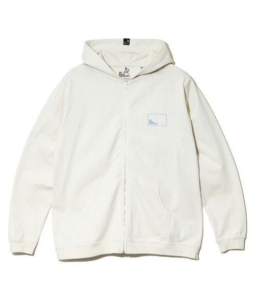 go slow caravan(ゴースローキャラバン)の「USA/C スクエアLOGO バックプリント ZIPフーディー(パーカー・メンズ・アイボリー/ブラック/ラベンダー・SMALL/MEDIUM/LARGE/X-LARGE)」の14枚目の写真