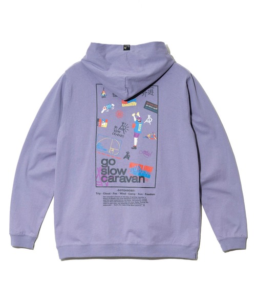 go slow caravan(ゴースローキャラバン)の「USA/C スクエアLOGO バックプリント ZIPフーディー(パーカー・メンズ・アイボリー/ブラック/ラベンダー・SMALL/MEDIUM/LARGE/X-LARGE)」の18枚目の写真