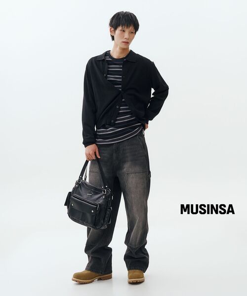 MUSINSA STANDARD（ムシンサスタンダード）の「ウォッシャブルスーピマコットンカラードカーディガン[ブラック]（カーディガン/ボレロ・メンズ・その他・SMALL/MEDIUM/LARGE/X-LARGE/2XL）」の9枚目の写真