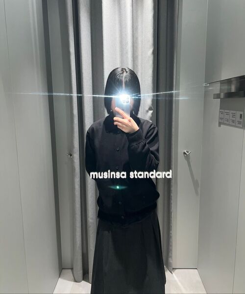 MUSINSA STANDARD（ムシンサスタンダード）の「ウォッシャブルスーピマコットンカラードカーディガン[ブラック]（カーディガン/ボレロ・メンズ・その他・SMALL/MEDIUM/LARGE/X-LARGE/2XL）」の15枚目の写真