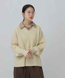 LEPSIM | 5ゲージドッキングカラーVニット　642087(ニット/セーター)