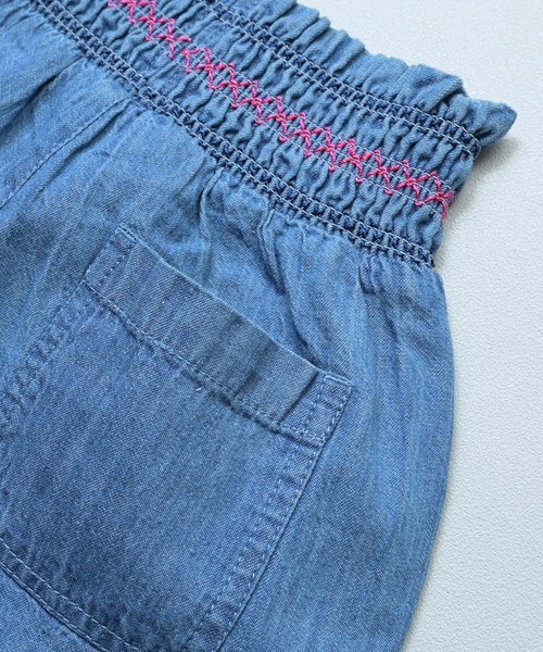 MARKEY'S（マーキーズ）の「デニムスモッキングキュロットパンツ（デニムパンツ・キッズ・ネイビー/ライトブルー・140/130/120/110/100/90/80/150）」の15枚目の写真