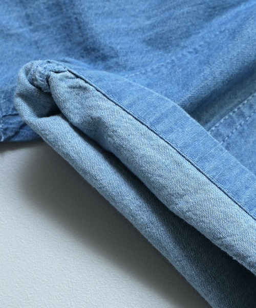 MARKEY'S（マーキーズ）の「デニムスモッキングキュロットパンツ（デニムパンツ・キッズ・ネイビー/ライトブルー・140/130/120/110/100/90/80/150）」の16枚目の写真