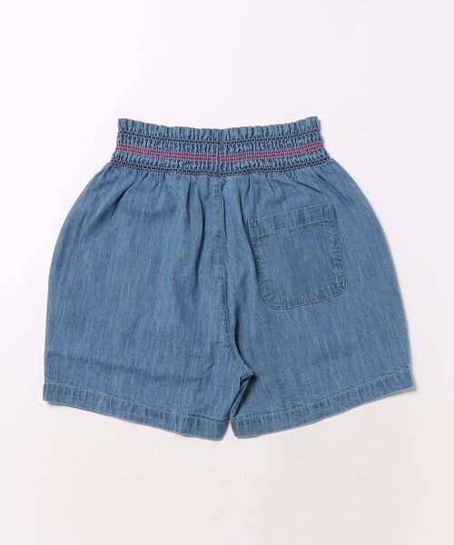 MARKEY'S（マーキーズ）の「デニムスモッキングキュロットパンツ（デニムパンツ・キッズ・ネイビー/ライトブルー・140/130/120/110/100/90/80/150）」の4枚目の写真